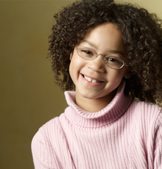 Girl wearing glasses