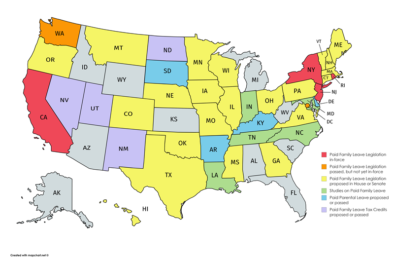 State Mandated Disability Chart