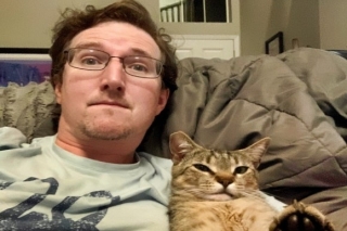 Oregon Friends of Shelter Animals cat and owner