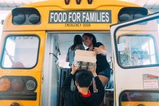 Photo of Food for Families bus