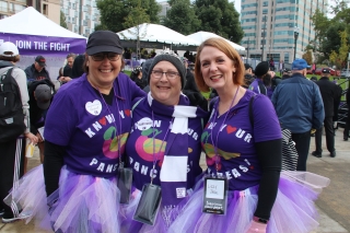 Photo of three women in tutus at Pancreatic Cancer Action Network event