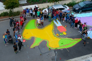 Photo of a street mural