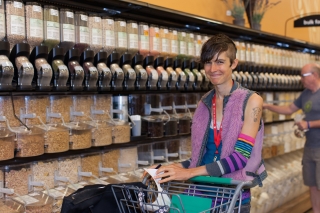 Photo of a bulk food shopper