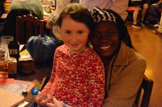 Photo of a woman and child