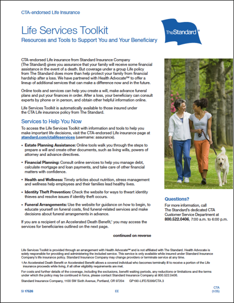 Thumbnail of the Life Services Toolkit flyer