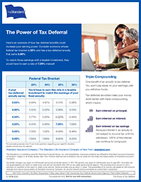 Thumbnail view of The Power of Tax Deferral flyer