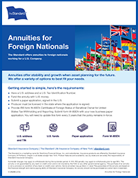 Annuities for Foreign Nationals flyer