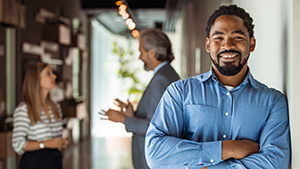 Social Media Toolkit: Share the Value of Business Protection A man in an office