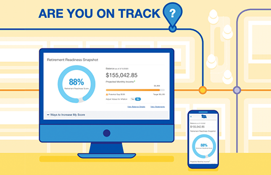 Image of Personal Savings Center screens on desktop and mobile